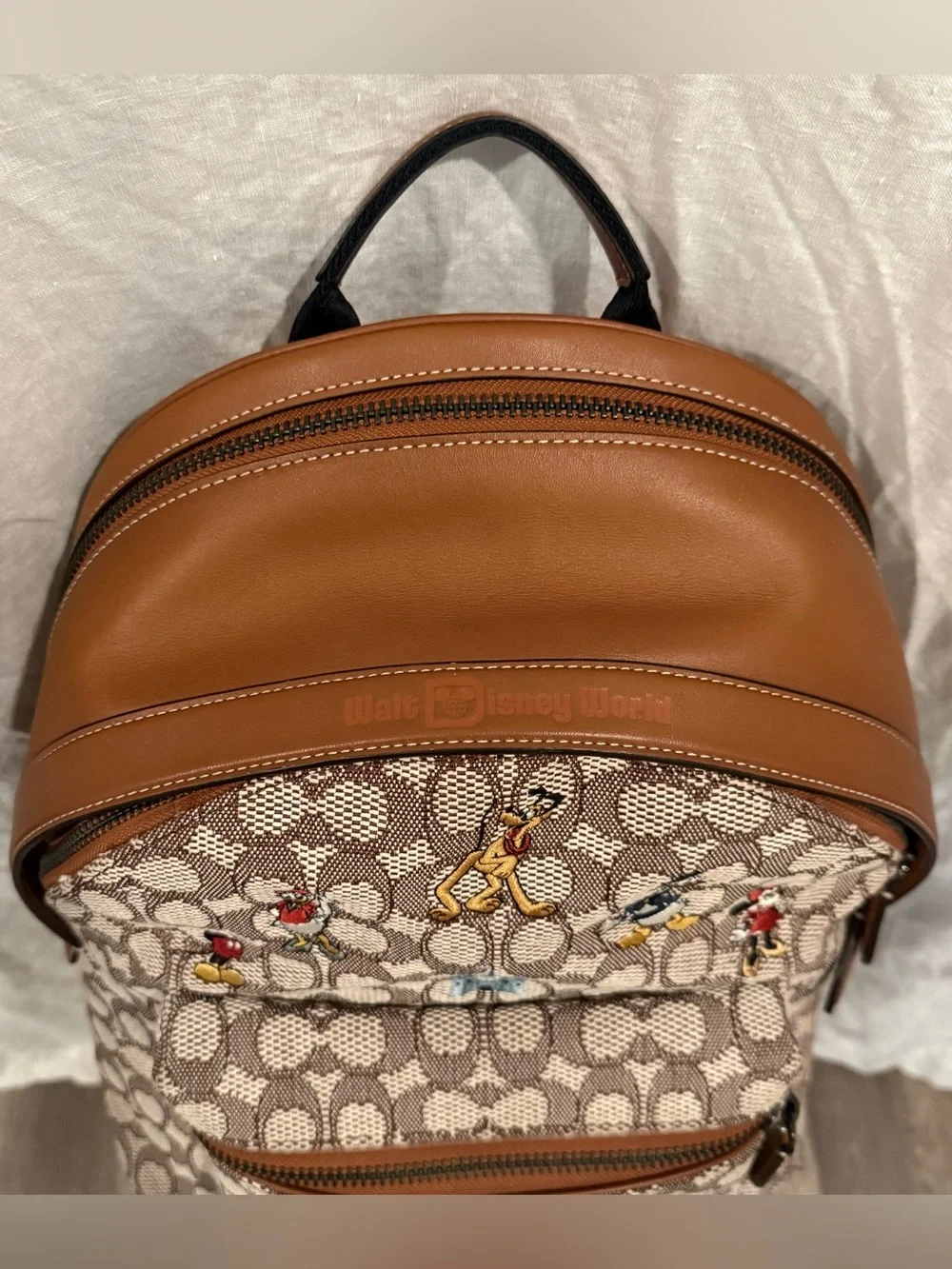 Coach X Disney Mickey & Friends Charter Backpack WDW 50th Anniversary
